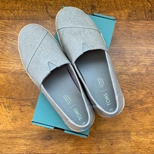 TOMS Drizzle Grey Heavy Canvas Women's Avalon Slip
